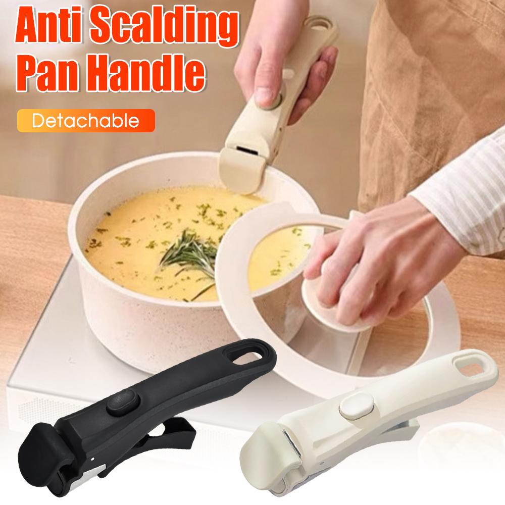 Removable Handle for Pots Anti-Scalding Pan Handle Anti-Scalding Cookware Accessory Kitchen Pot Handgrip for Dish Pan Bowl