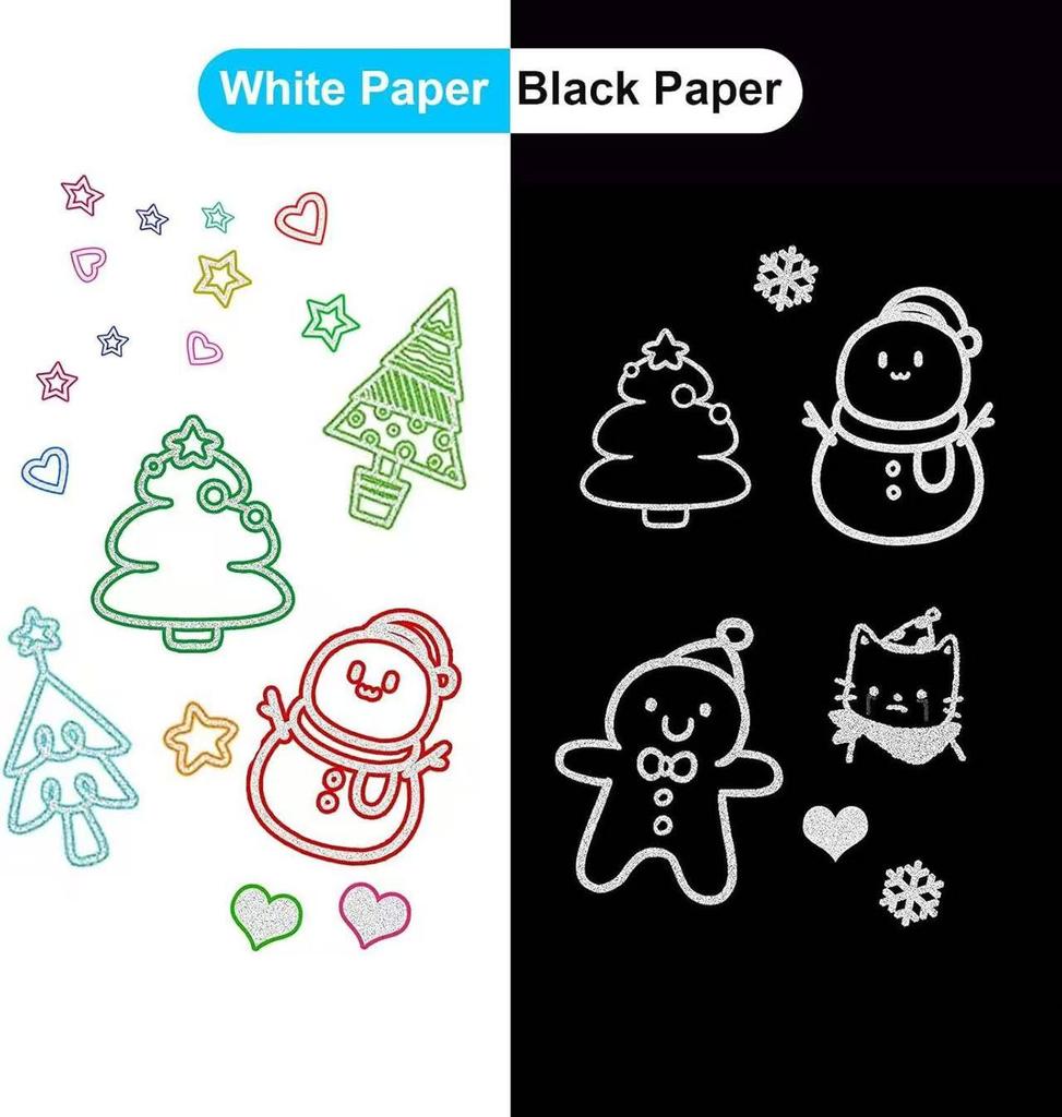 Double Line Outline Art Pen Marker Pen DIY Graffiti Outline Marker Pen Highlighter Scrapbook Diary Poster Card, Coloring Supply