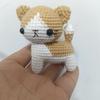 Lovely Crochet Cat Creative Knitted Doll Handwoven Mini Cat Desk Decor Friends Funny Gift