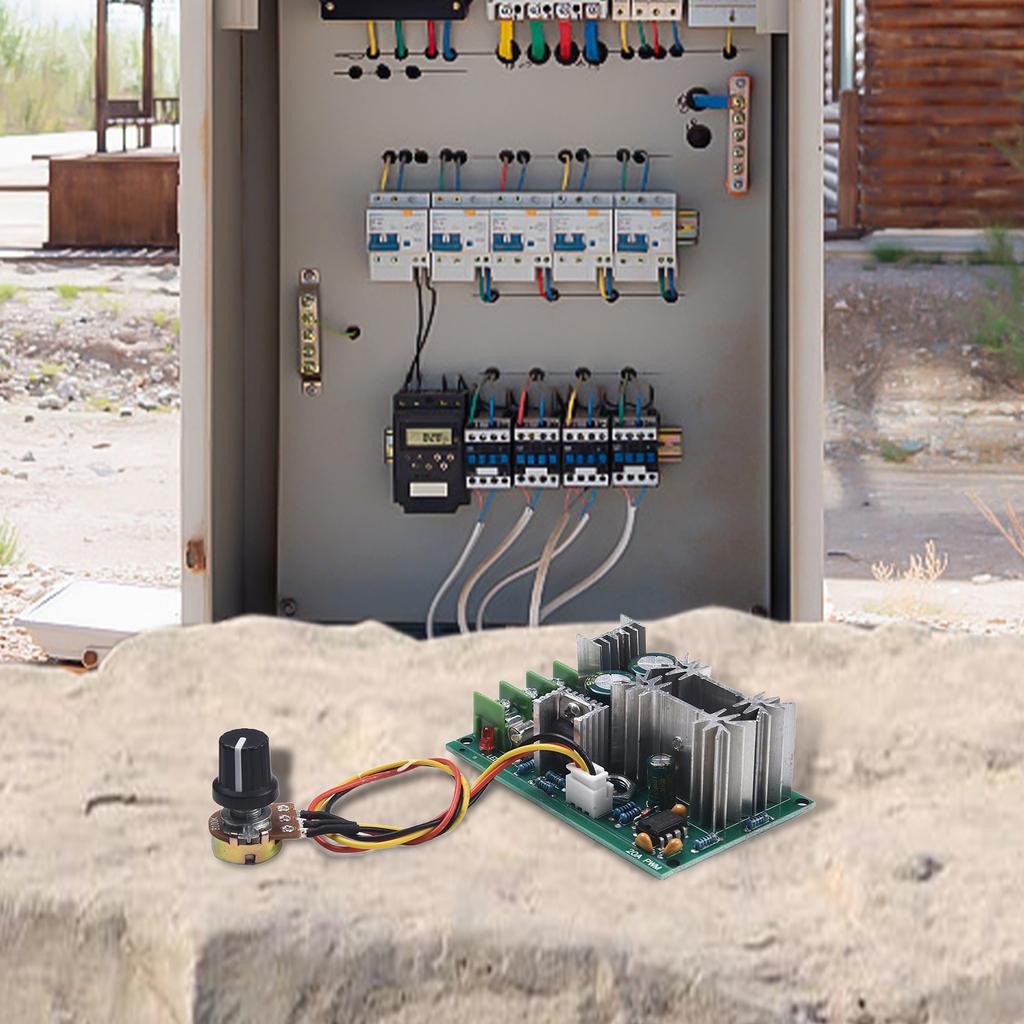 1 Stück 20A DC10-60V Motor Drehzahlregler Modul Dimmer Stromregler Digitalanzeige Entladeregulierung Für DC Bürstenmotoren
