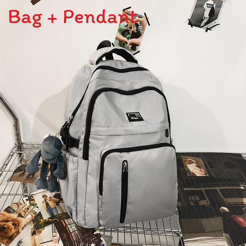 Nylon School Backpack For Teens With Design And Laptop Compartment