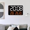 Digital Clocks Wall Clock Date/Week/Temperature Display 2 Alarm Clocks Contemporary Bedroom Alarm 11" Large Screen