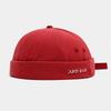 LDSLYJR Four Seasons Cotton Letter Docker Cap Brimless Hat Beanie Hats Landlord Sailor Cap Men and Women 217