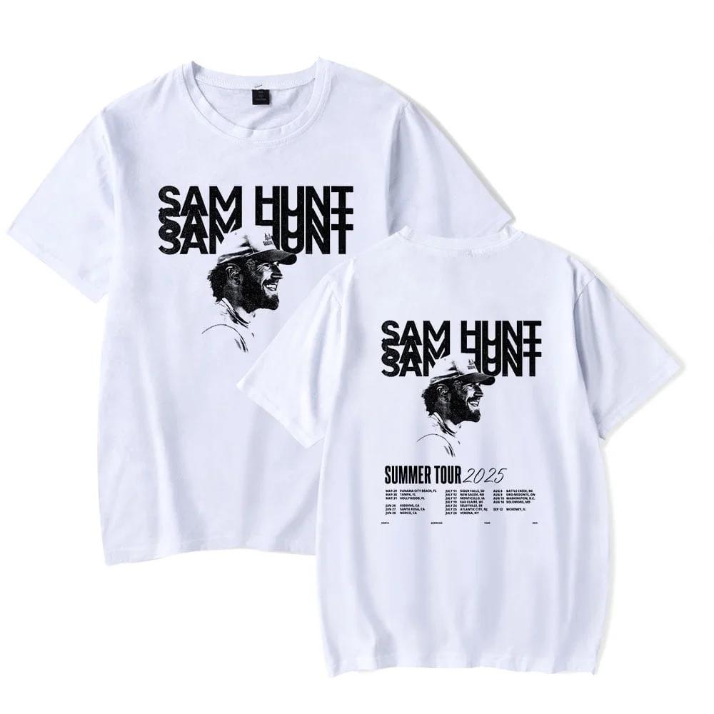 Sam Hunt Tour 2025 Merch Tshirt Summer Popular Printed Pure Cotton Short Sleeved Unisex Fashion Street Wear