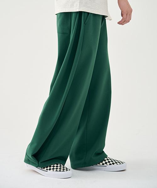 ARRAYED Comfy Inverted Pleated Sweatpants [Dark Gray]