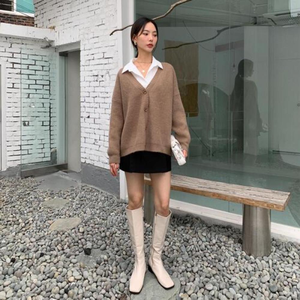 New ArriVals Open Run V Neck Casual Women oVersized Cardigan