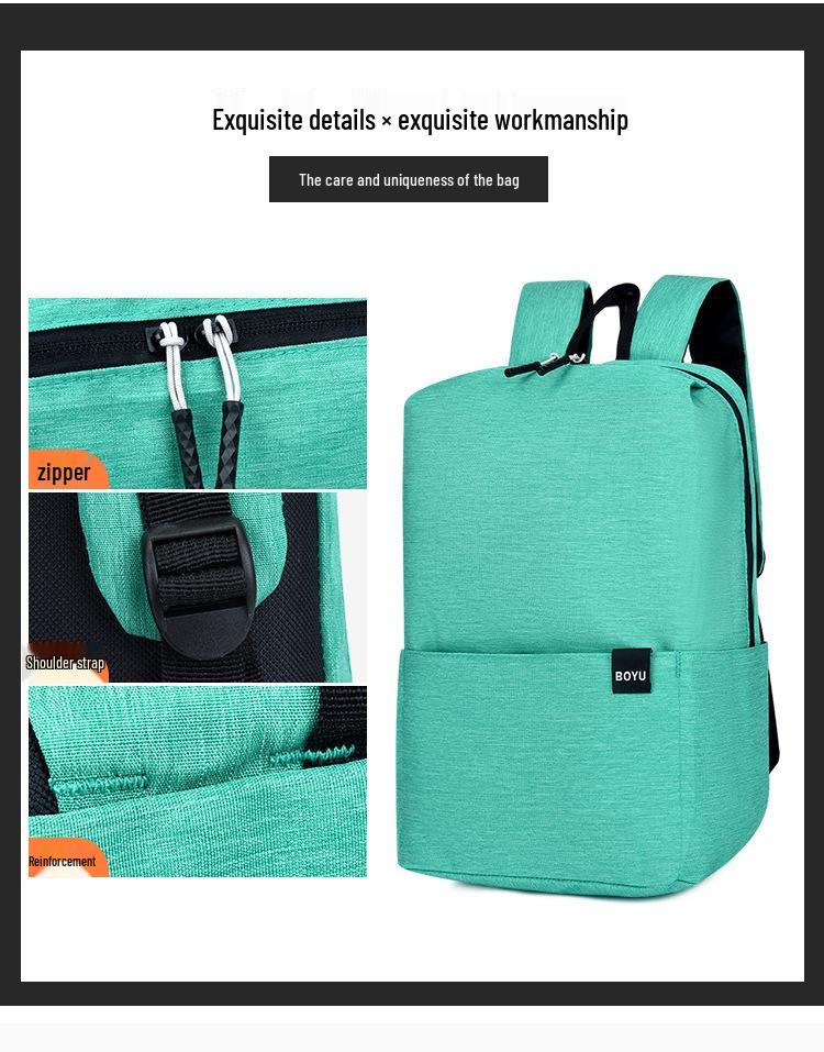 Cross-Border Weiya Lu Multi-Function Colorful Backpack: Student Schoolbag, Business Laptop Bag, Solid Color Casual Backpack.