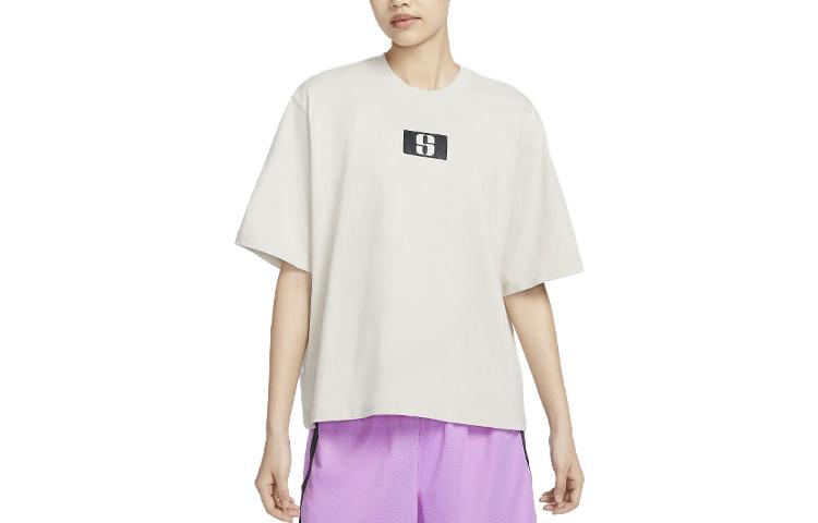 Nike Drop Shoulder Sleeve T Shirt Women s Ivory White FJ2701-072 M