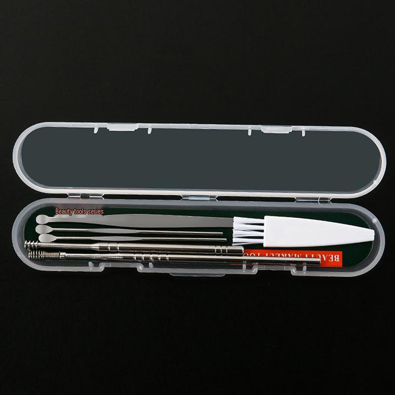 

6-Piece Earwax Removal Tool Set - Ear Pick, Spiral Spring Cleaner, Round Head Spoon
