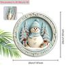 Christmas Wooden Sign with Adorable Snowman Pattern - Warm Winter Round Sign for Front Door, Wall Hanging Decor - Ideal Christmas Gift