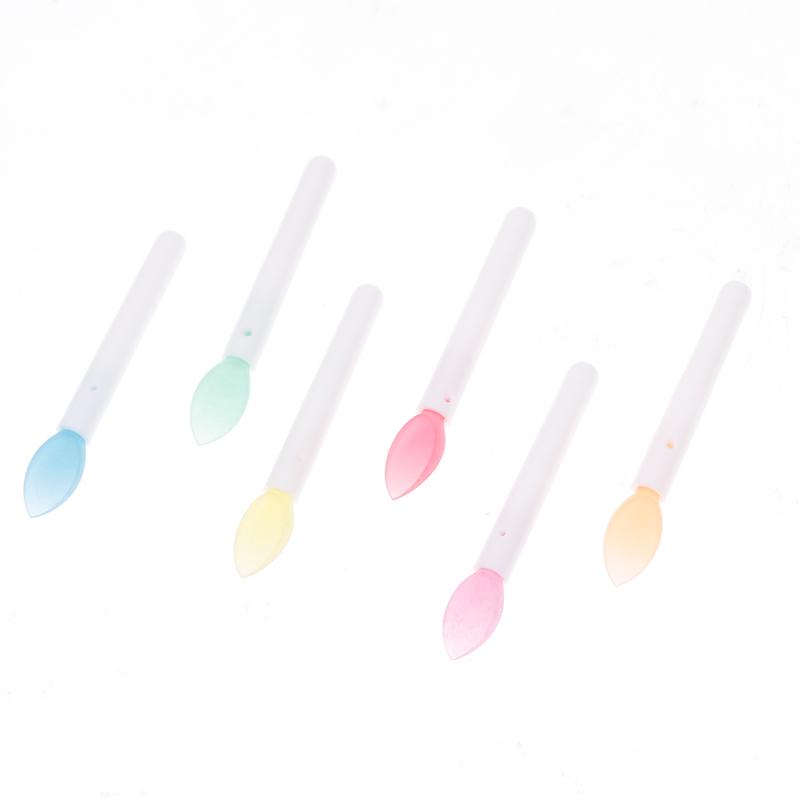 5Pcs Soft Silicone Lipstick Brush Lip Stick Applicator Portable Clean Microbrush Lipgloss Beauty Tool
