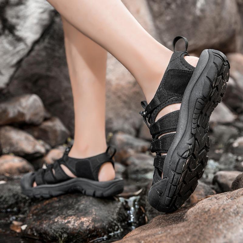 Summer New Design Men's Sandals High Quality Hot Sale Breathable Platform Casual Shoes Beach Sandals Hook&Loop Couple Shoe Mujer