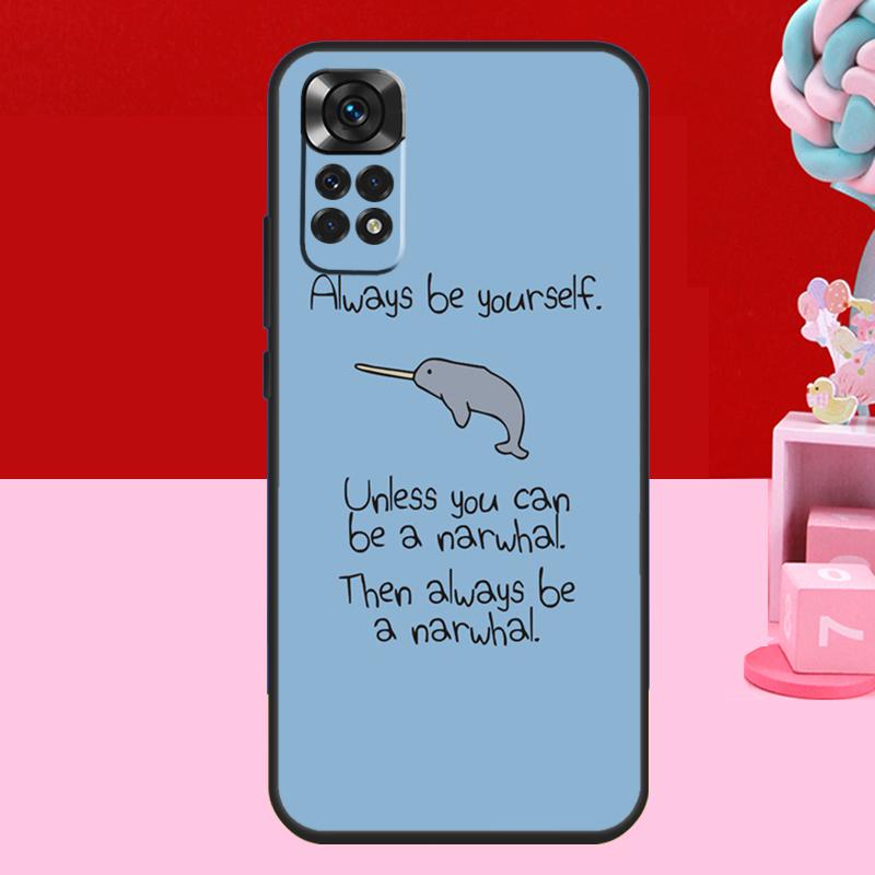 Cute Sea Narwhal Quotes Case For Xiaomi Redmi Note 11 10 12 13 14 15 Pro Plus Redmi 15 C 14C 10C 12C 13C Soft Cover