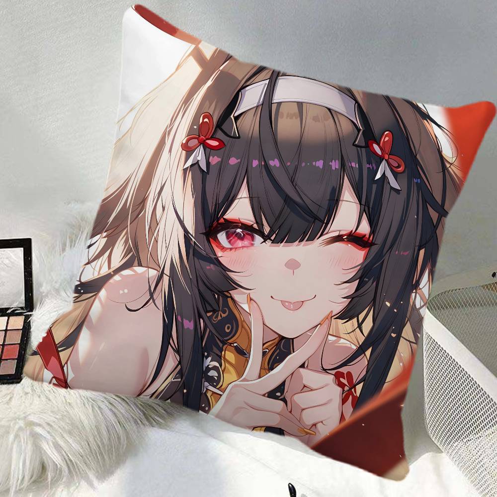 Zenless Zone Zero Ye Shunguang Game Pillow Case Square Pillow Bedroom Sofa Leisure Comfort Cushion Car Home Decoration