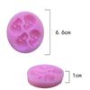 Halloween Skull Mask Decorated with Liquid Silicone Mold, Flip Sugar Cake Mold, Baked