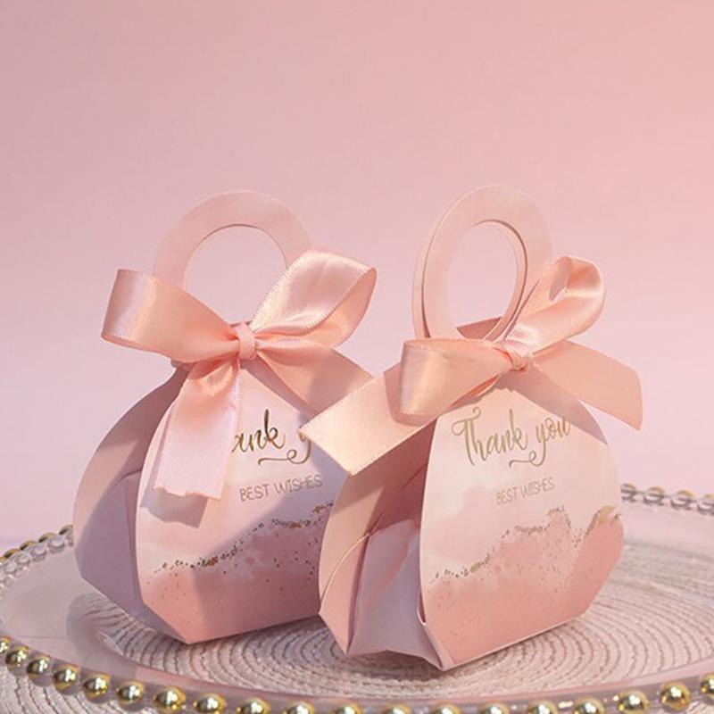 WTEMPO 10PCS Wedding & Party Supplies Creative Candy Boxes Chocolate/Cookie/Macaron Handheld Packaging Boxes Christmas New Year Gift Boxes