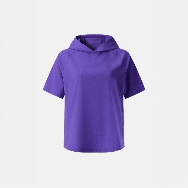 

Kolon SporTs Women Air DoT ShorT Sleeve Hoodie T shirT jkTcm25342pur purple/85
