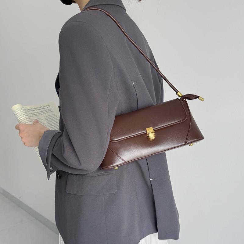 Retro-Nischen-Design-Achseltasche, kombiniert mit hochwertiger texturierter einfarbiger Einzel-Schulter-Handtasche, geeignet für Damen-Multifu