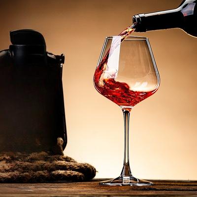 500ml Burgundy Red Wine Glasses Crystal Glass Goblets Elegant Stemware for Home Bar Party Wedding Housewarming Gift