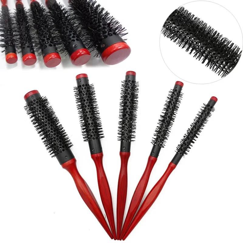 Tubo in Alluminio Forma Cilindrica a Rullo con Setole e Radici dei Capelli Soffici e Frangia Fibbia Interna Strumento di Bellezza per Styling Capelli Ricci