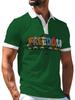 Men'S Outdoor Polo Shirt, Multi-Sizes Available, Fun Letter Print, Energetic Casual Fashion, Comfortable Top for Hiking And Leisure, Versatile Daily