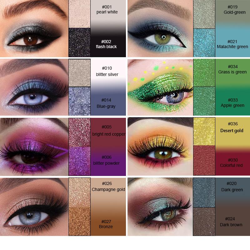 36 farbe Lidschatten Stift Lippenstift Wasserdicht 2-in-1 Lidschatten Stick Set
