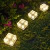 GWSOLAR Solar Set of Recessed Garden New Patterned Glass Creates a Magical Champagne Gold Ornamental 7cm 4 Automatic Perfect for and GW Model 4