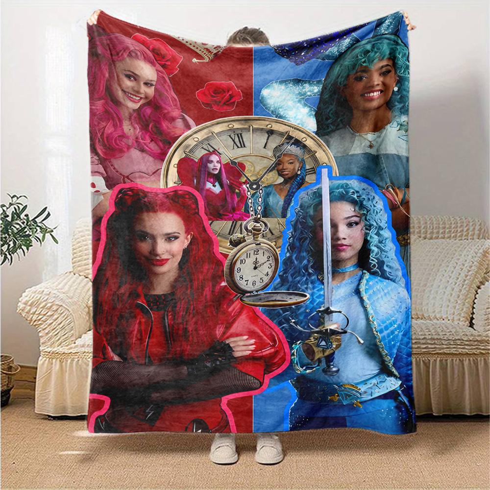 1pc Descendants The Rise of Red2 Blanket, Gift, for Men and Women, Soft Blanket, Good for Sofa Bed Couch Travel, Lightweight Flannel Blanket