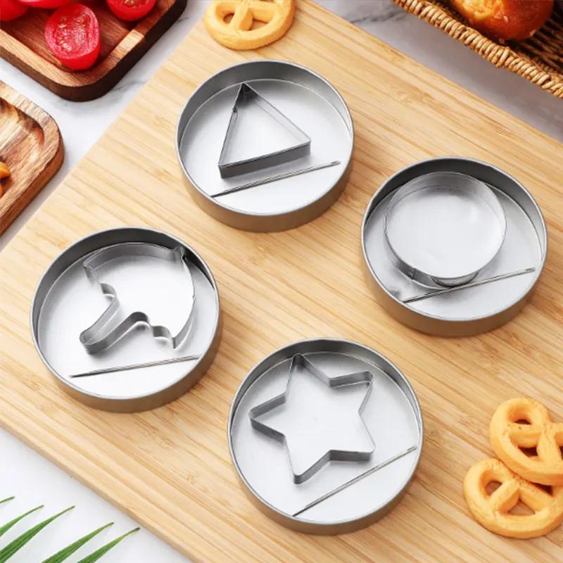 6-Piece Set Sugar Candy Game Series Dalgona Candy Cookie Umbrella Star Triangle Sugar Mould Candy for Sugar Cake Making Tools