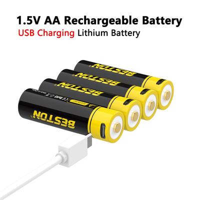 Multifunction AA Lithium Battery 2800mWh Toy KTV Battery 1.5V Constant Voltage Fast Charge USB Rechargeable Battery