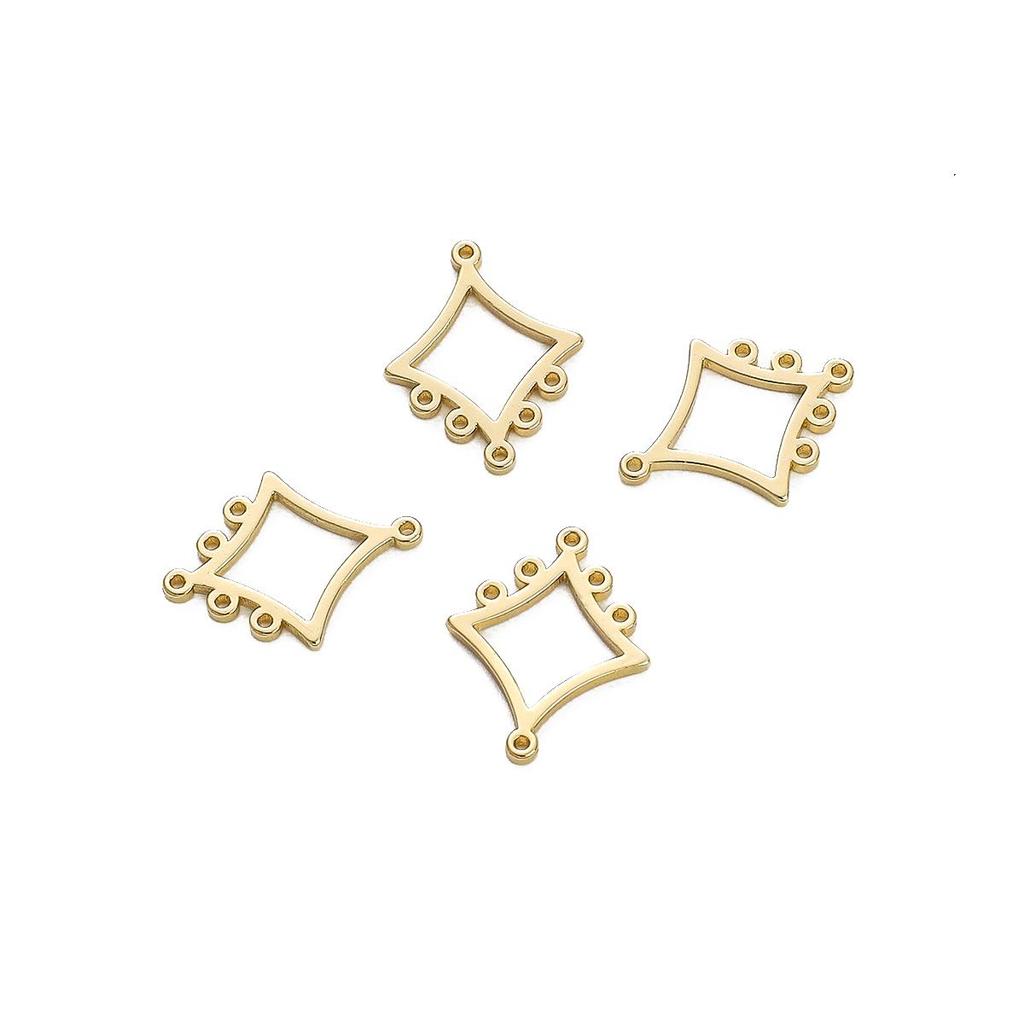 Měděný vějířovitý přívěsek ve tvaru diamantu Love Plum Blossom Geometry Přívěsek pro domácí výrobu šperků Příslušenství