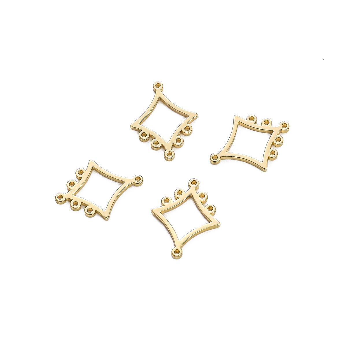 

Медный веерообразный ромбовидный кулон с геометрическим узором «Любовь сливы» для самостоятельного изготовления ювелирных изделий, аксессуары для рукоделия 15x19mm