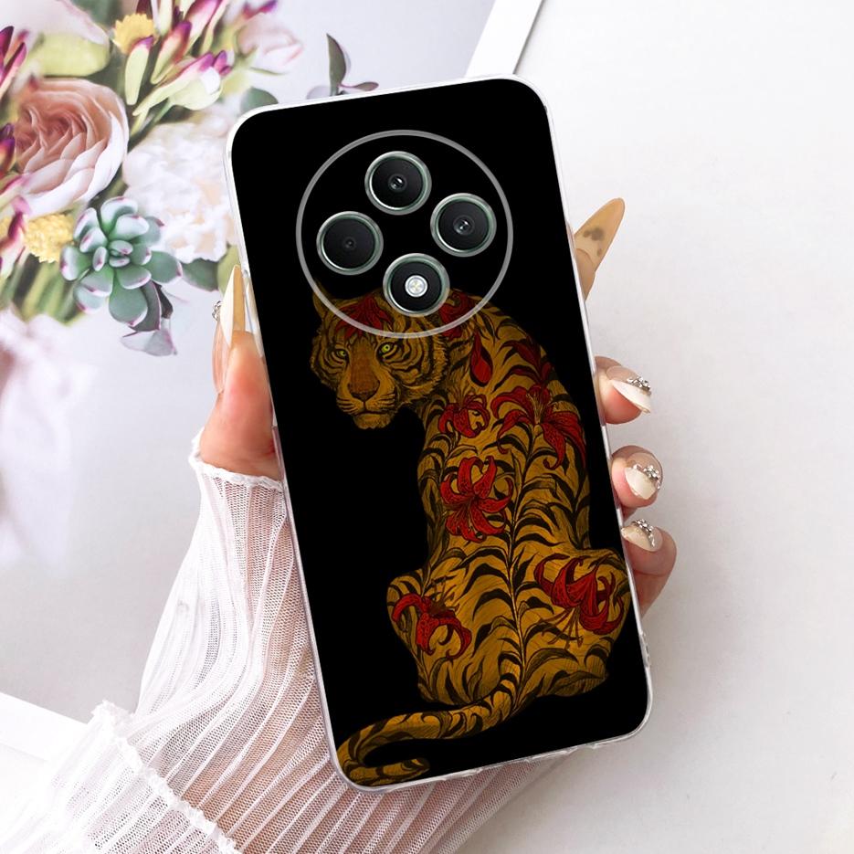 For Oppo Reno 12F 5G Case Reno12 FS Cool Dragon Tiger Painted Cover Soft Silicone Phone Case For Oppo Reno12 F 4G Reno12F Fundas