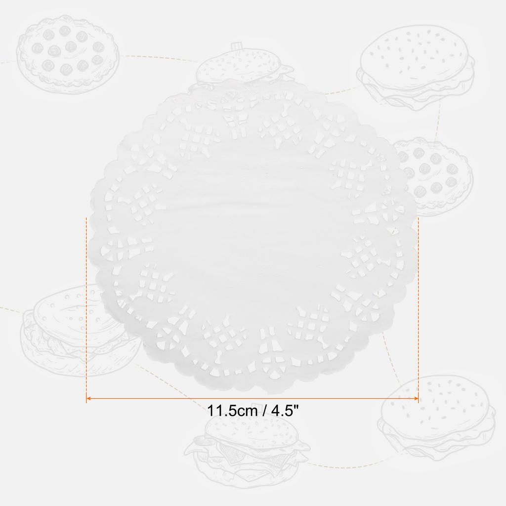 150/300pcs Lace Paper Doilies White Round/Oval/Rectangle Disposable Decorative Paper Placemats Hollow Flower Absorbing Papers