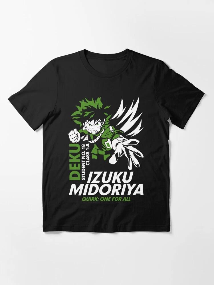 Anime My Hero Academia The Quirkless Hero Black Tshirt Size S4XL S