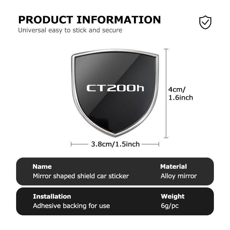 YOM1 3D Metal Car Styling Shield Stickers Trunk Exterior Accessories For Lexus RX350 IS250 IS200 GS300 LX570 RC350 UX250h ES350