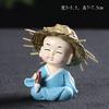 Creative and cute ceramic purple sand tea pet decorations, flower pots, tea ceremony, car mounted Zen decorations Artificial