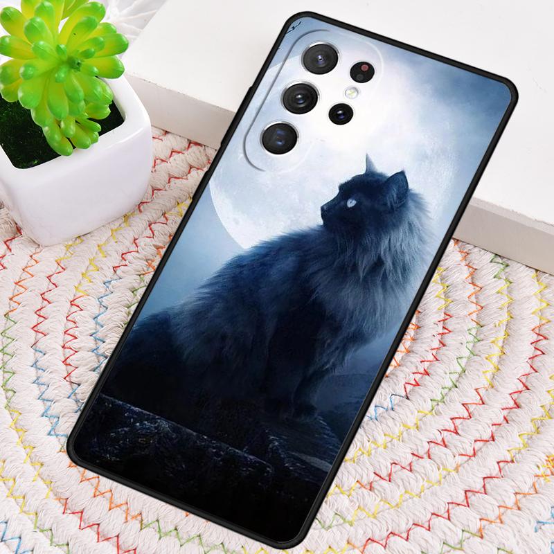 Anime Mond Katze Handyhülle für Samsung Galaxy note 10 pro S26 Ultra S23 S24 FE S25 S21 S22 PLUS stoßfeste Hülle