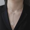 Collar Doble Amuleto Protección Nudo de Bruja Pentagrama Tetragrammaton Acero Inoxidable Joyería de Protección Venta al por Mayor