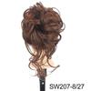 Euro-American Floral Messy Bun Wig - Long, Fluffy Clip-in Hairpiece