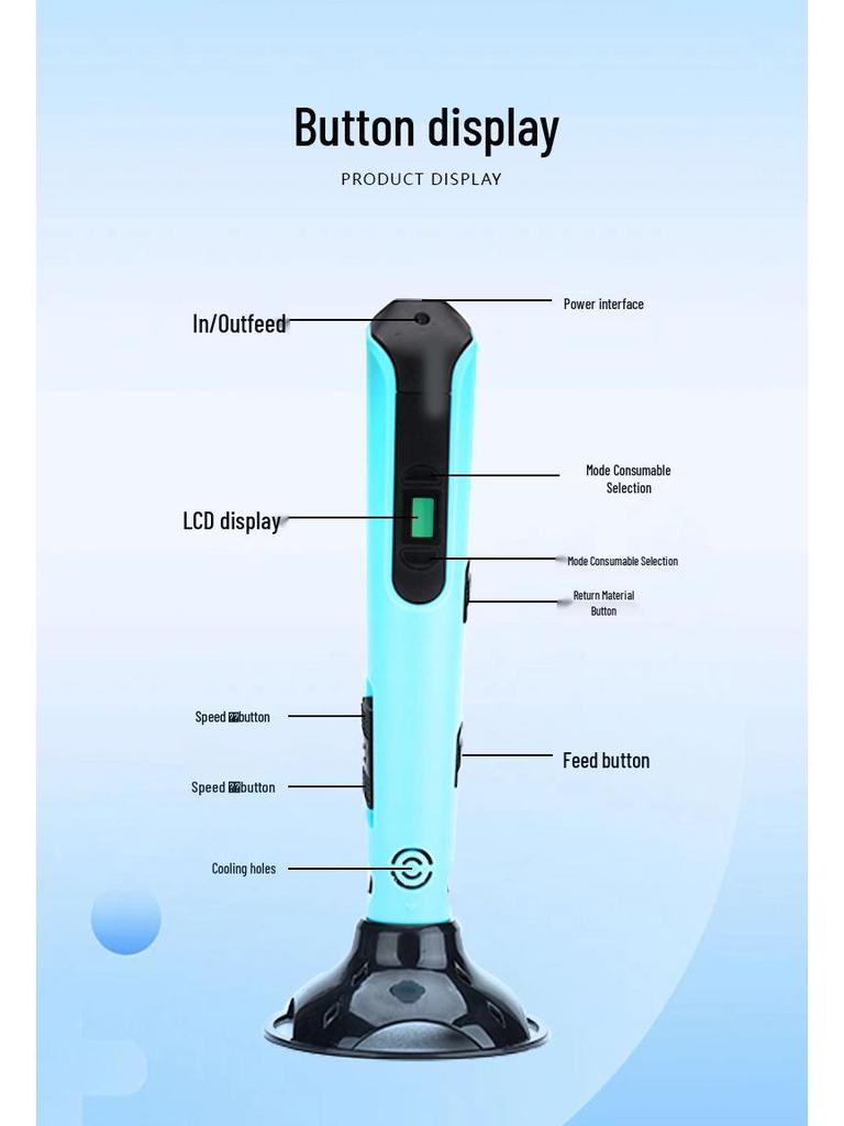 Children's Educational 3D Printing Pen for Art and Graffiti Creation