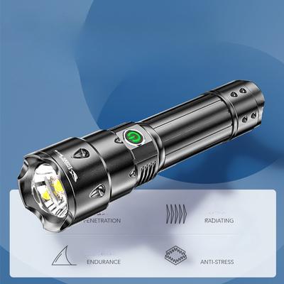 P70 Long Range Spotlight Ficklampa Aluminiumlegering Laddning Starkt ljus Ficklampa Utomhus Nattfiske Bärbar ficklampa