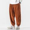 Men S Corduroy Casual Pants Chinese Style Loose Fit