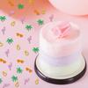 120pcs Flamingo Plam Tree Confetti, Tropical Bachelorette Table Confetti, Pink Glitter Palm Springs Before the Ring Table Scatter for Love Island
