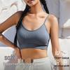 Reggiseno Sportivo Taglie Forti da Donna - Stile Canotta, Design Schiena Bella, Spalline Sottili, Indossabile all'Aperto