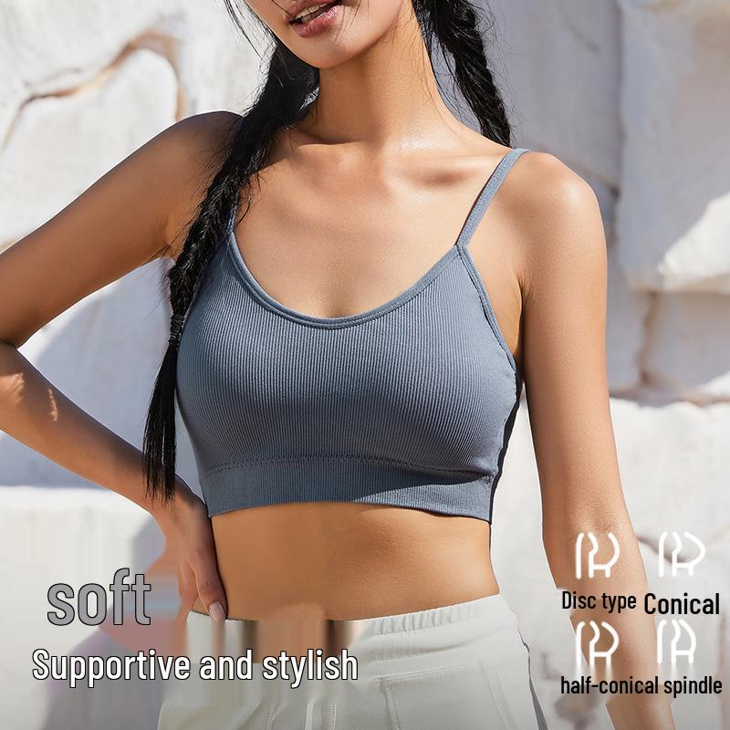 Reggiseno Sportivo Taglie Forti da Donna - Stile Canotta, Design Schiena Bella, Spalline Sottili, Indossabile all'Aperto