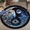 Noble Twin Wolf King Printed Round Carpet Anti Slip Easy Clean Ideal Carpet for Home or Vacation Homes Durable and Affordable