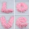 DIY Pink Turkey Feather Boa 60g 2M Soft Marabou Boa for Bridal Wedding Carnival Dress Decoration DIY Craft Photo Shoot Accessory