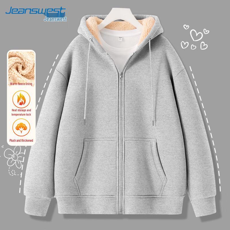 JEANSWEST Women's Fleece Lined Sherpa Cardigan Hoodie