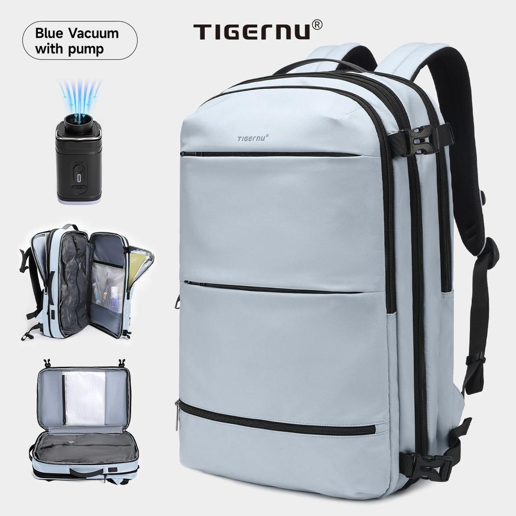 Tigernu Vakuum-Kompressions-Rucksäcke Herren Reiserucksack Erweiterbar USB-Tasche Großes Fassungsvermögen 17 Laptoptaschen Für Schule Kabinentaschen